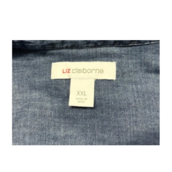Liz Claiborne Women's Tunic Top - Dark Denim - NWT Casual and Chic - Picture 3 of 8